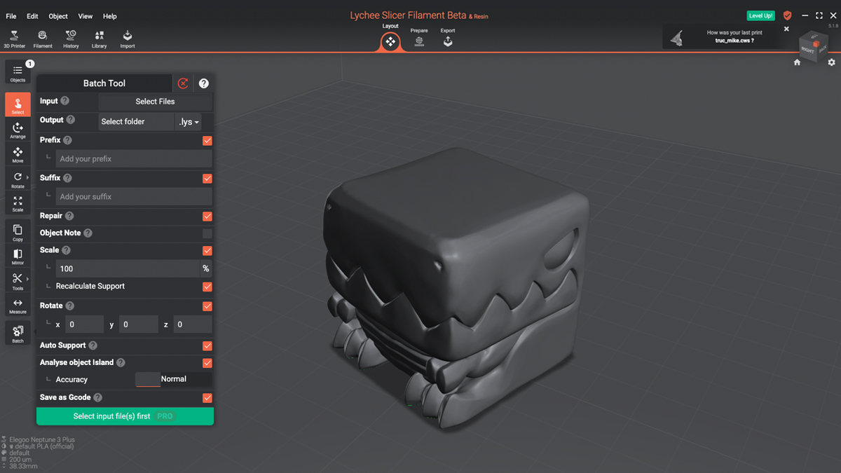 Batch Tool in Lychee Slicer Batch Tool in Lychee Slicer