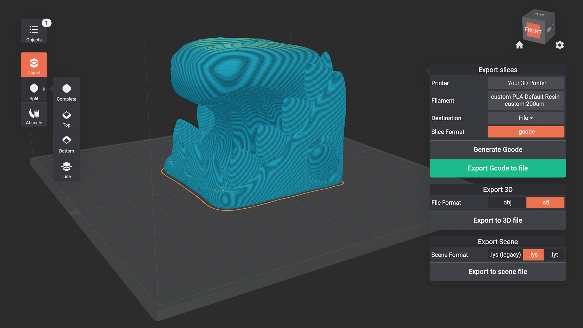 visuels_type_impression_FDM_homepage Lychee Slicer Filament interface
